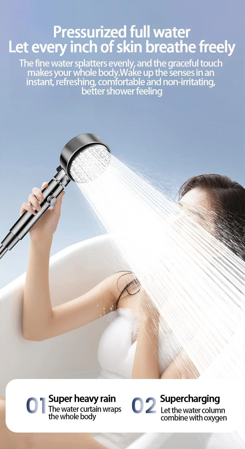 6-Function High-Pressure Shower Head