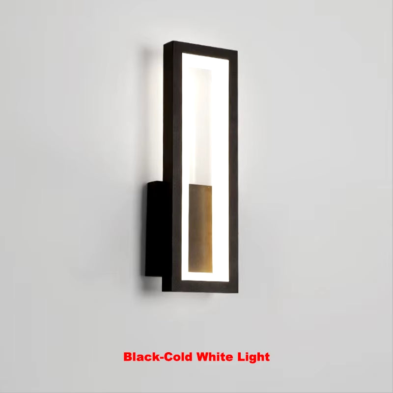 Modern Minimalist Wall Lamps Home Decor Living Room Bedroom Bedside 16W Ac96V-260V Led Sconce Black White Light Aisle Decoration