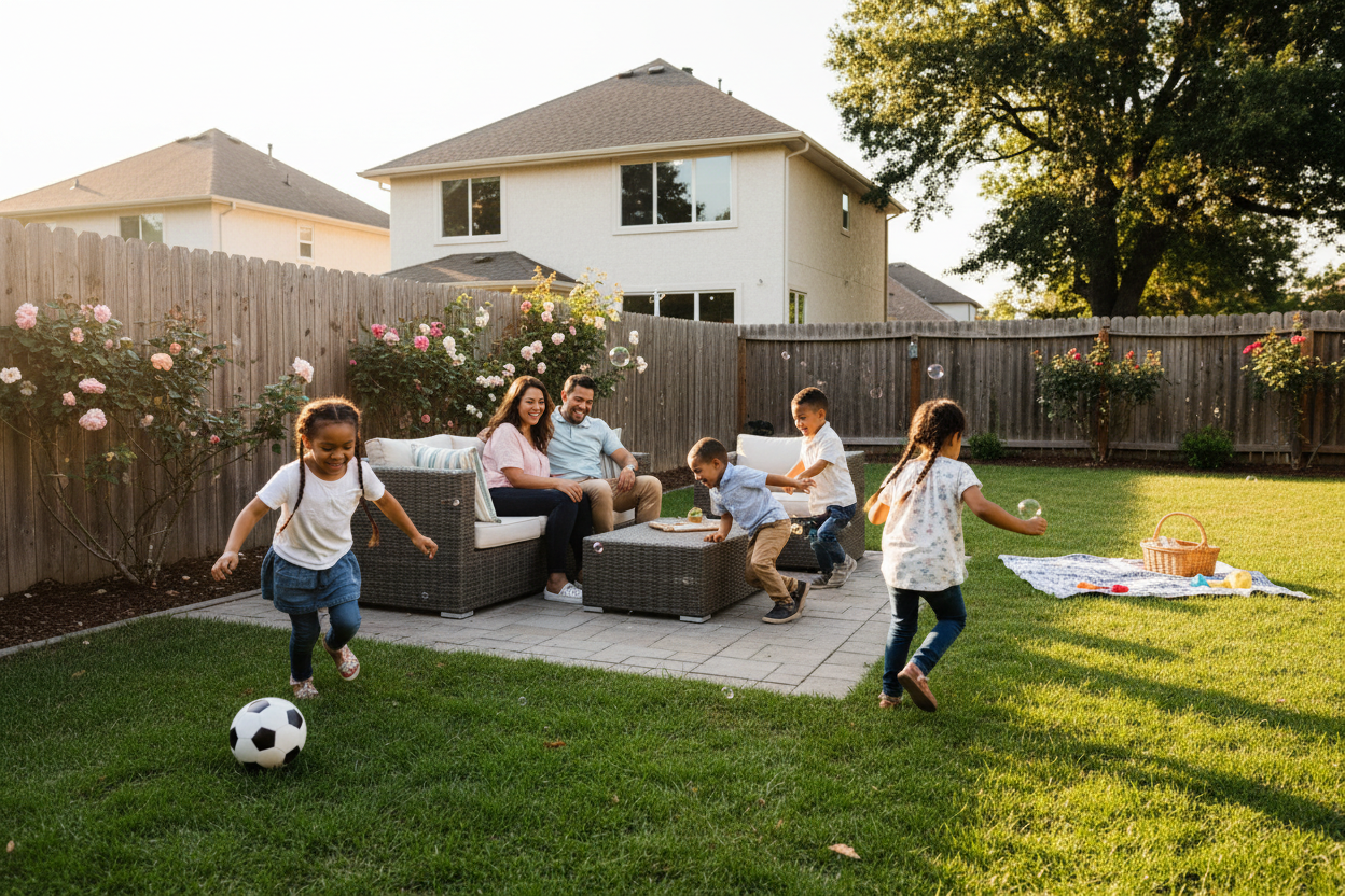 please make it in a household backyard